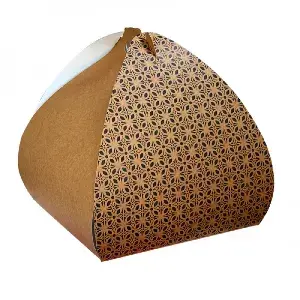 25 unidades. Caixa de papelão kraft para bolo e mona alta (28x28x32 cm) | Ref: TAR005