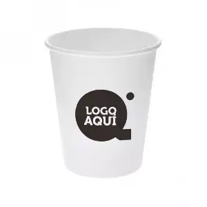Vaso de Cartón Personalizado 1 tinta PL : Caras - 1, Dimensiones - M|9,4cm|240ml|8Ø, Tintas - 1