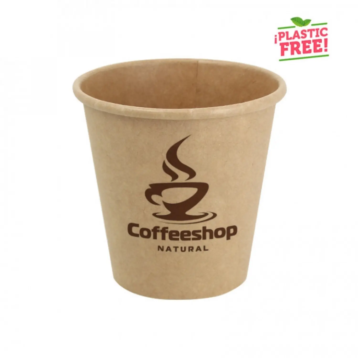 Vasos kraft para café plastic free personalizado 1 tinta : Dimensiones - XS|6,5cm|120ml|6Ø