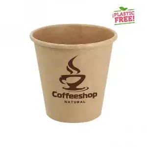 Vasos kraft para café plastic free personalizado 1 tinta : Dimensiones - L|11cm|360ml|9Ø