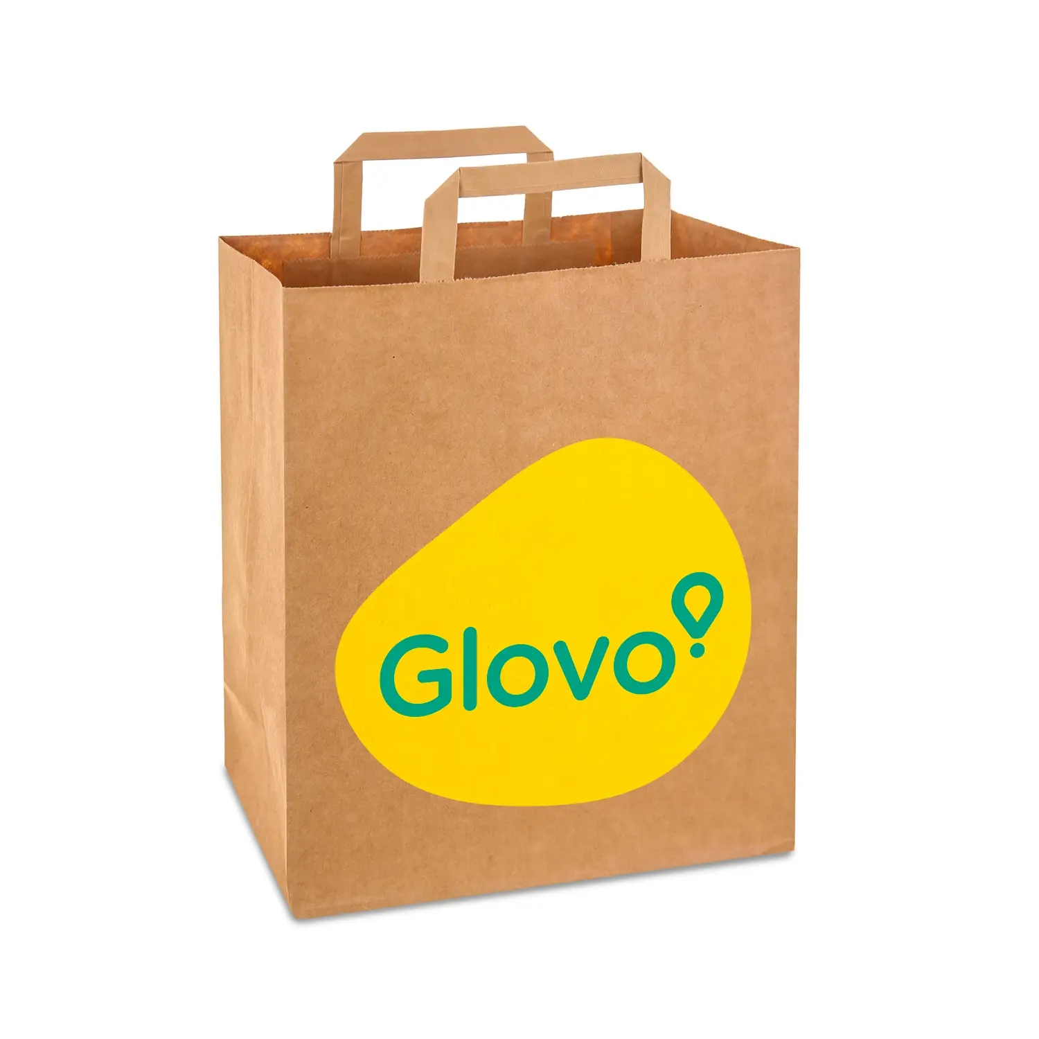 Małe papierowe torby Glovo 26x16x30 cm (Opak 250 szt.)